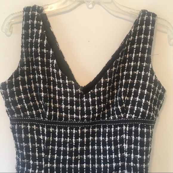 {Necessary Objects} Black + White Tweed Dress - Picture 4 of 7